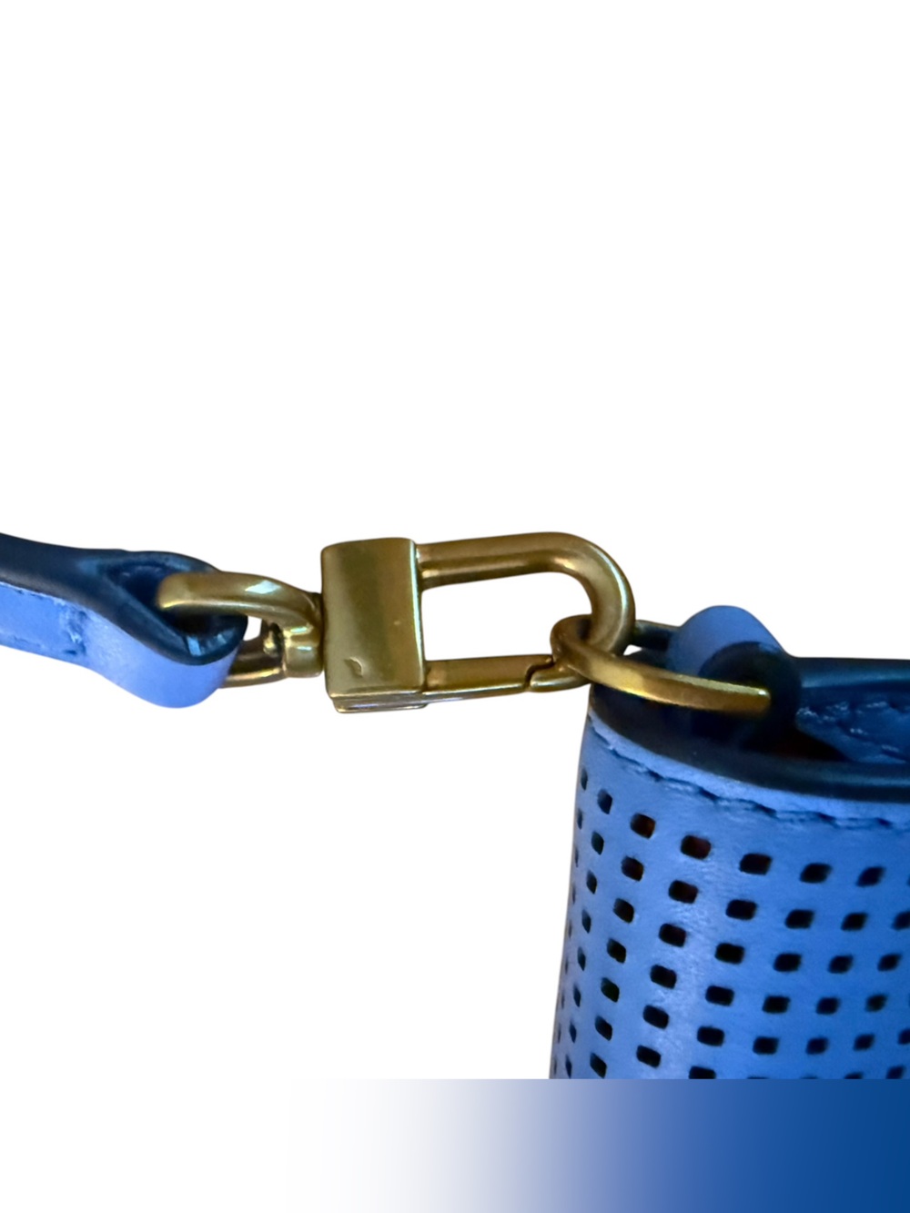 Tory Burch Logo Perforated Leather Crossbody Phone Bag w/ Dust Bag Montego  Blue - Picture 5 of 13